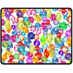 rainbow rhinestones Double Sided Fleece Blanket (Medium)