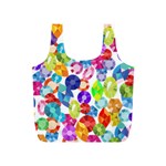 rainbow rhinestones Full Print Recycle Bag (S)