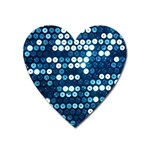  shiny blue sequins Magnet (Heart)