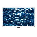  shiny blue sequins Business Card Holder