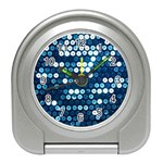  shiny blue sequins Travel Alarm Clock