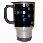  shiny blue sequins Travel Mug (Silver Gray)