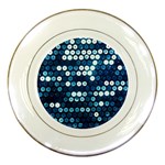  shiny blue sequins Porcelain Plate