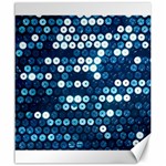  shiny blue sequins Canvas 20  x 24 