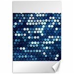  shiny blue sequins Canvas 20  x 30 