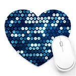  shiny blue sequins Heart Mousepad