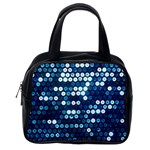  shiny blue sequins Classic Handbag (One Side)