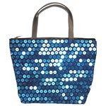  shiny blue sequins Bucket Bag