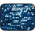  shiny blue sequins Fleece Blanket (Mini)