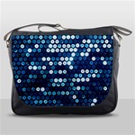  shiny blue sequins Messenger Bag