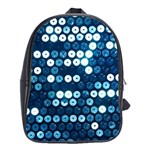  shiny blue sequins School Bag (XL)