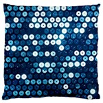  shiny blue sequins Standard Flano Cushion Case (One Side)