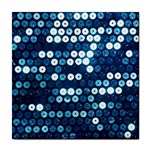  shiny blue sequins Tile Coaster