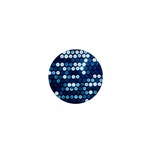  shiny blue sequins 1  Mini Button