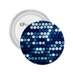  shiny blue sequins 2.25  Button