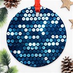  shiny blue sequins Ornament (Round)