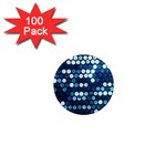  shiny blue sequins 1  Mini Magnet (100 pack) 