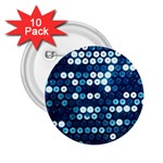  shiny blue sequins 2.25  Button (10 pack)