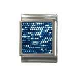  shiny blue sequins Italian Charm (13mm)