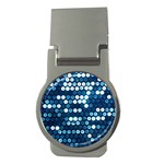  shiny blue sequins Money Clip (Round)