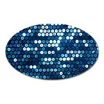  shiny blue sequins Magnet (Oval)