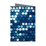  shiny blue sequins Mini Greeting Cards (Pkg of 8)