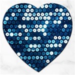  shiny blue sequins Jigsaw Puzzle (Heart)