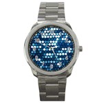  shiny blue sequins Sport Metal Watch