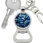  shiny blue sequins Bottle Opener Key Chain