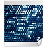  shiny blue sequins Canvas 8  x 10 