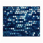  shiny blue sequins Small Glasses Cloth (2 Sides)