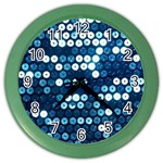  shiny blue sequins Color Wall Clock