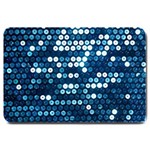  shiny blue sequins Large Doormat