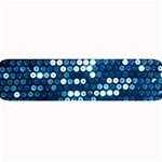  shiny blue sequins Large Bar Mat