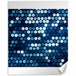  shiny blue sequins Canvas 11  x 14 