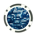  shiny blue sequins Poker Chip Card Guard