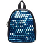  shiny blue sequins School Bag (Small)