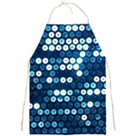  shiny blue sequins Full Print Apron