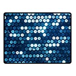  shiny blue sequins Fleece Blanket (Small)