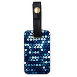  shiny blue sequins Luggage Tag (one side)