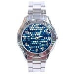  shiny blue sequins Stainless Steel Analogue Watch