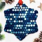  shiny blue sequins Ornament (Snowflake)