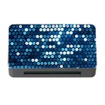  shiny blue sequins Memory Card Reader with CF