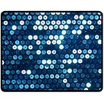  shiny blue sequins Double Sided Fleece Blanket (Medium)