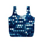  shiny blue sequins Full Print Recycle Bag (S)