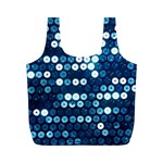  shiny blue sequins Full Print Recycle Bag (M)