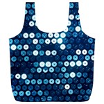  shiny blue sequins Full Print Recycle Bag (XL)