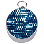  shiny blue sequins Silver Compass