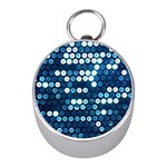  shiny blue sequins Silver Compass (Mini)