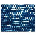  shiny blue sequins Double Sided Flano Blanket (Medium)